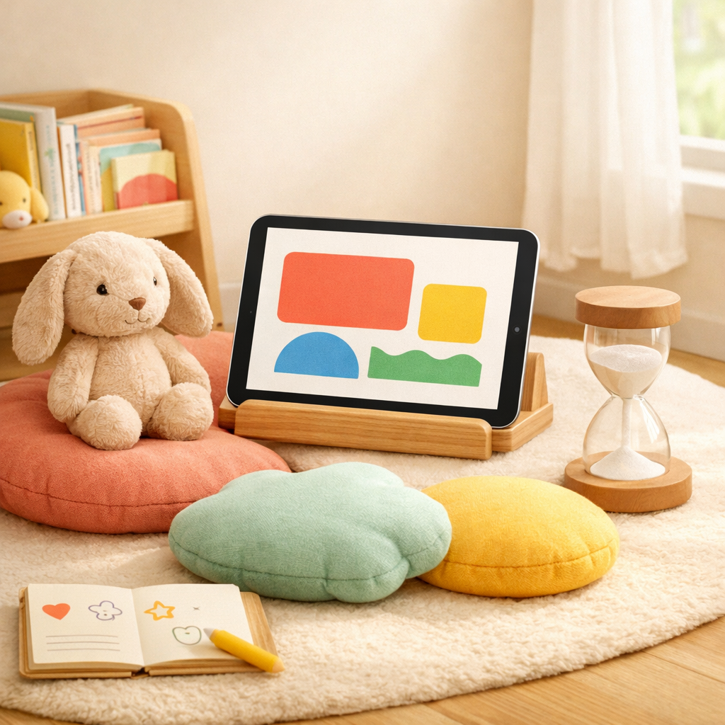 Okul oncesi yas grubu icin yumusak tonlu animasyon karti